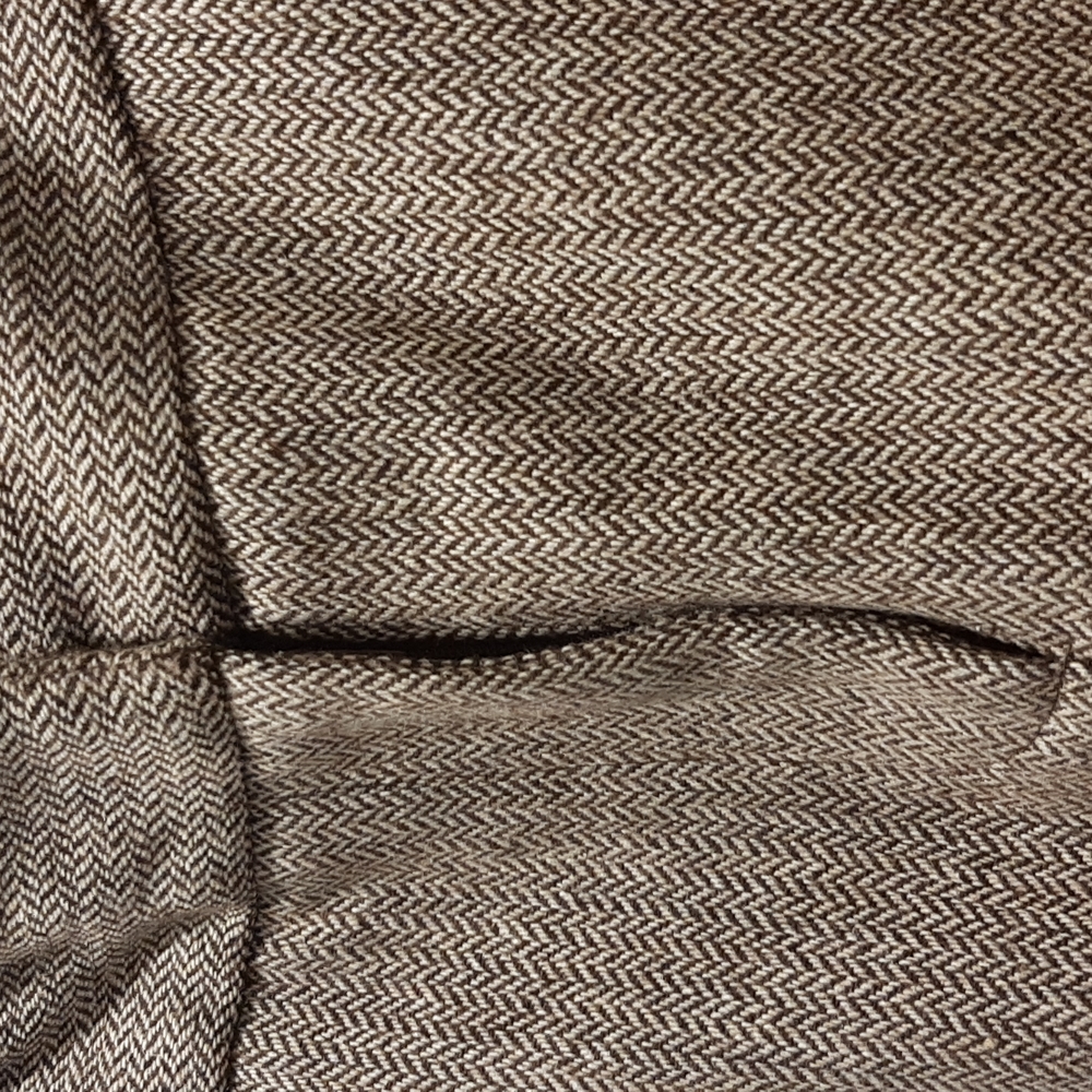 Brown/Tan Tweed Knee Length Wool Skirt, Size 8 - Picture 4 of 8